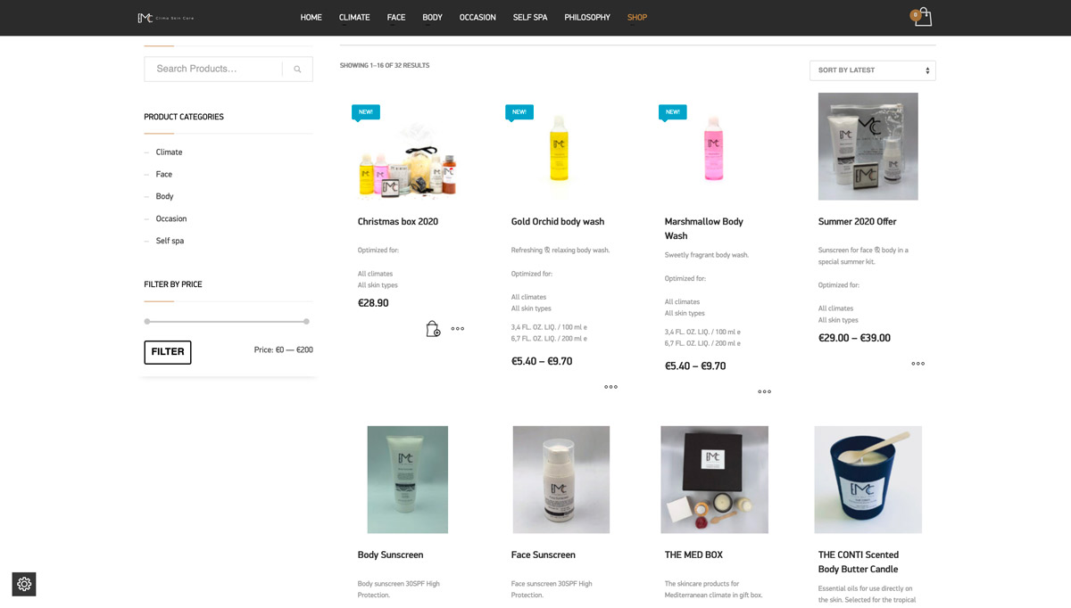 Cosmetics eShop & Packaging Design